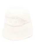 Patou logo-embroidered bucket hat - White