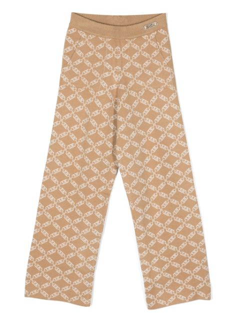 Michael Kors Kids monogram-jacquard wide-leg trousers 