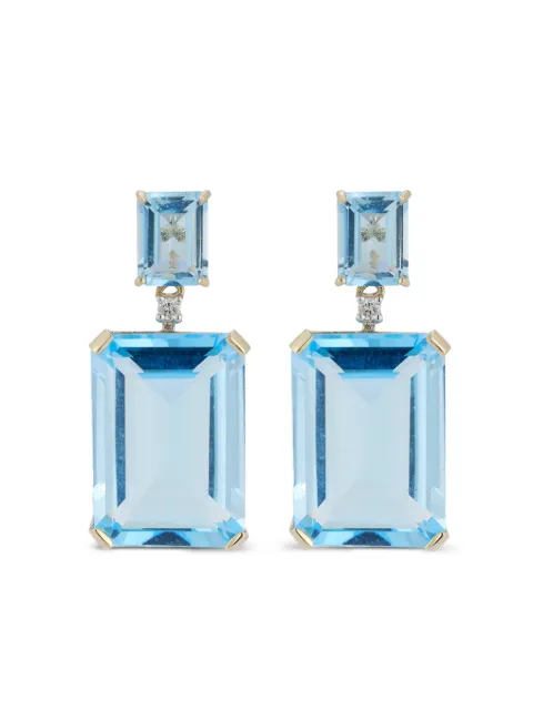 Mateo blue topaz drop earrings