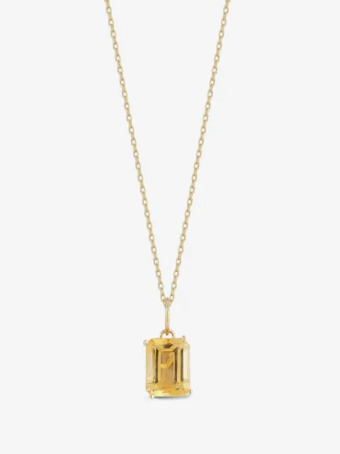 Mateo 14kt yellow-gold citrine pendant necklace