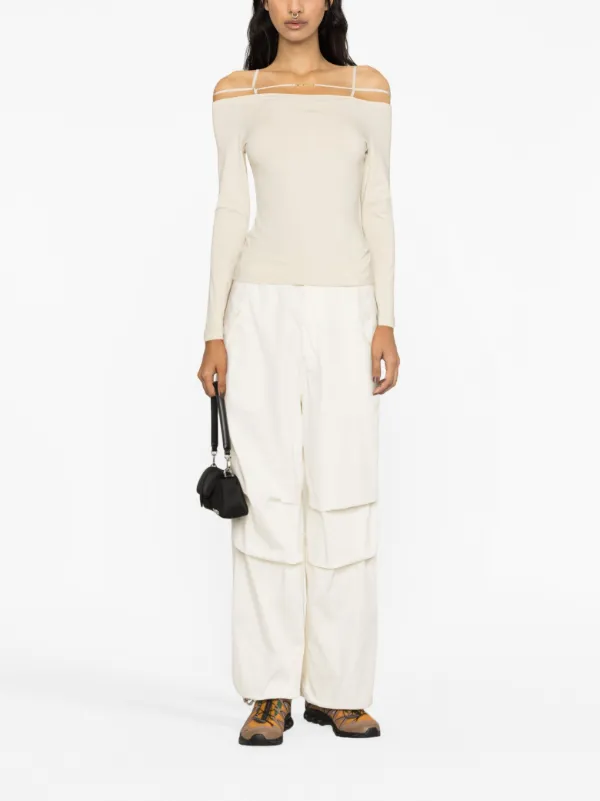 Jacquemus Le T-shirt Sierra off-shoulder Top - Farfetch