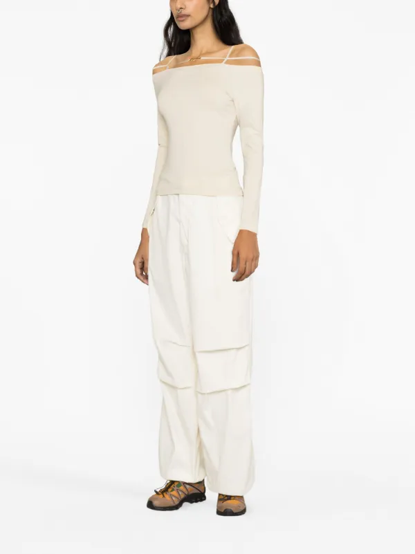 Jacquemus Le T-shirt Sierra off-shoulder Top - Farfetch