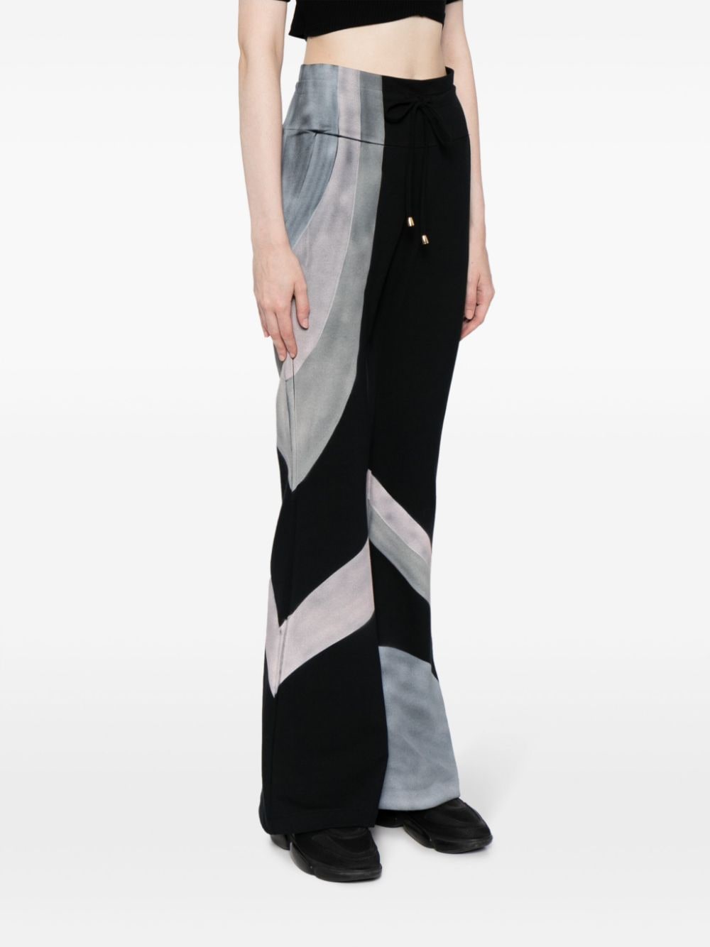 Madison.Maison x Designing Hollywood Hand-painted cotton track trousers Zwart