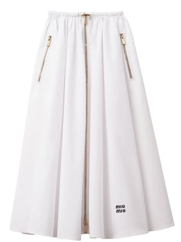 スカート MIU MIU WHITE COTTON SKIRT 21010013_51067720_600.jpg
