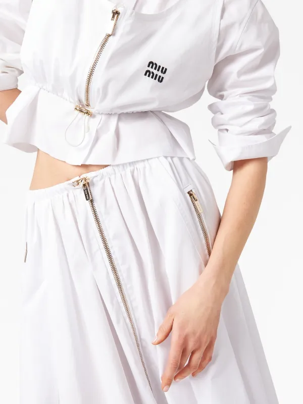MIU MIU WHITE コットン スカート 29838162_58903338_600.jpg