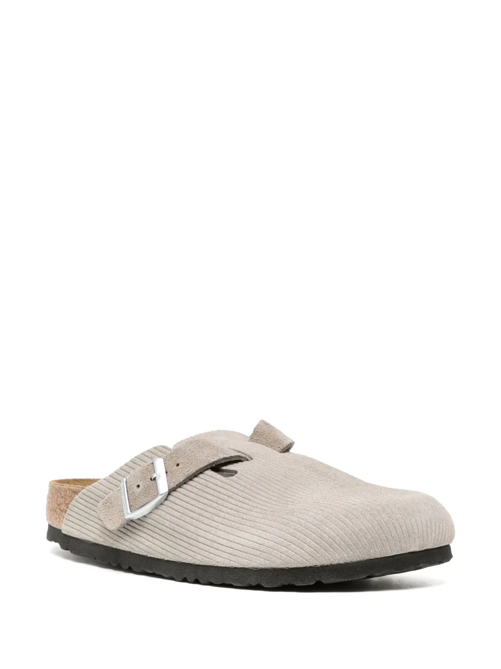 Birkenstock Boston embossed suede clogs - Grijs