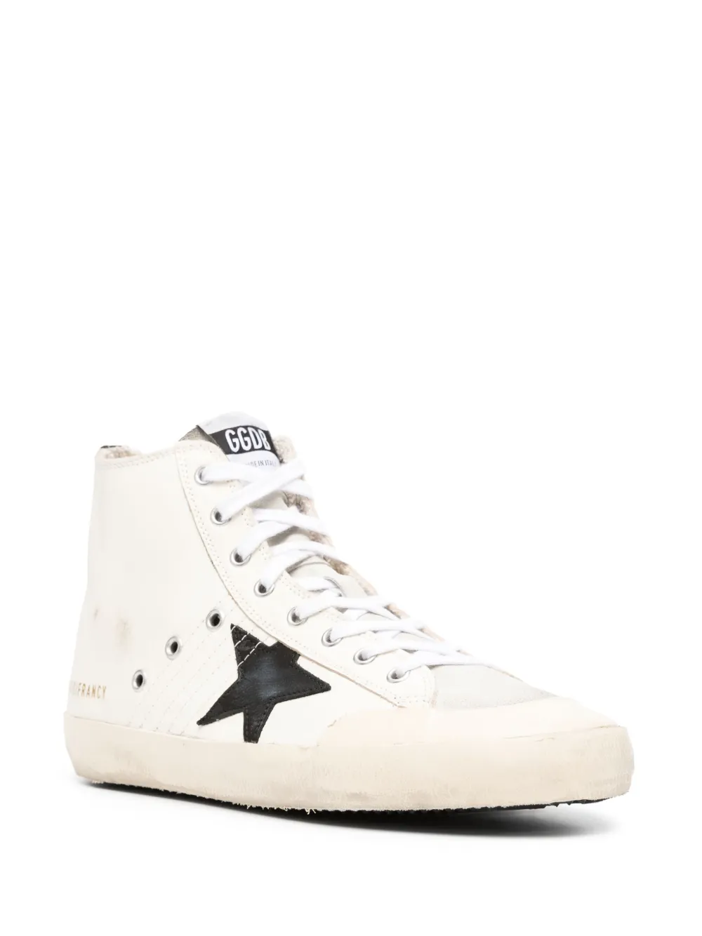Golden Goose Francy high-top leather sneakers - Wit