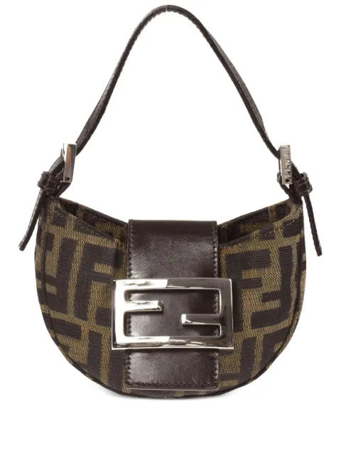 Fendi Pre-Owned 1990-2000 Zucca mini FF plaque handbag