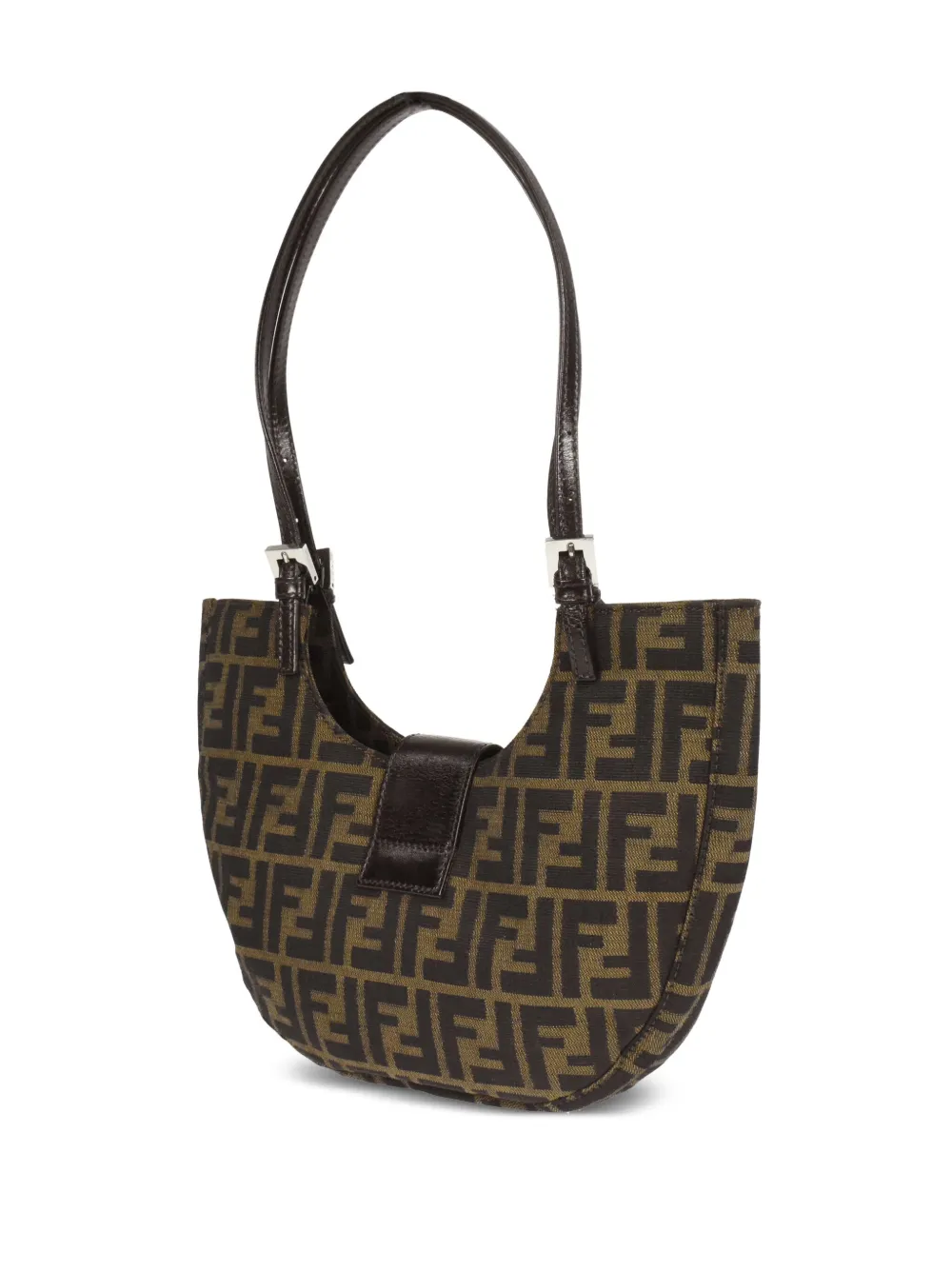 Fendi Pre-Owned 1990-2000s pre-owned Zucca shopper met FF-plakkaat - Bruin