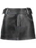 Blumarine belted leather miniskirt - Black