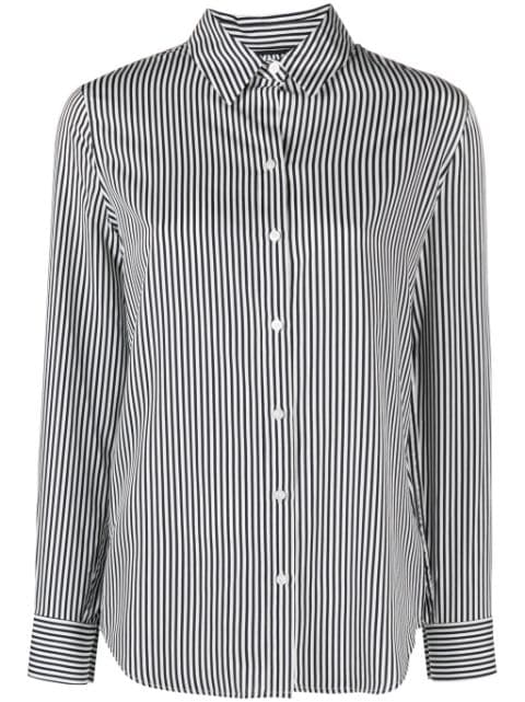 DKNY Camisa listrada de mangas longas