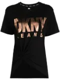 DKNY logo-print cotton-blend T-shirt - Black