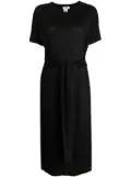 DKNY short-sleeve linen long dress - Black