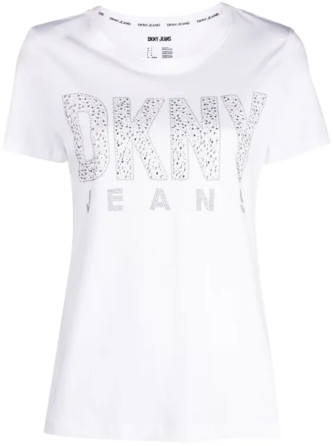 DKNY stud-embellished short-sleeve T-shirt 