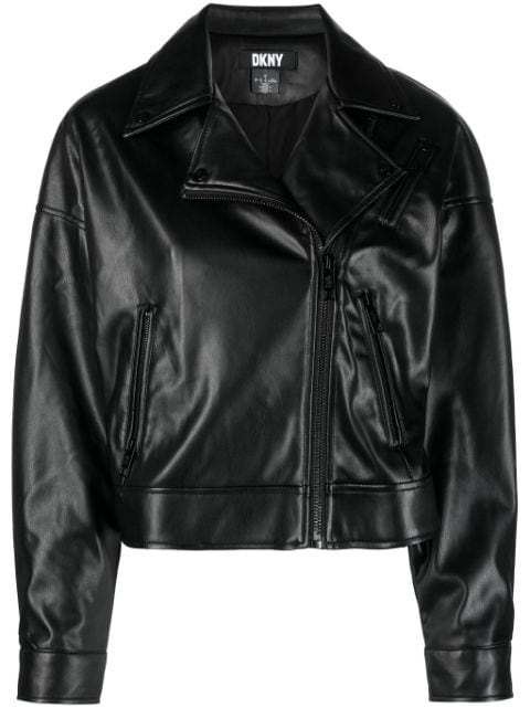 DKNY spread-collar zip-up jacket
