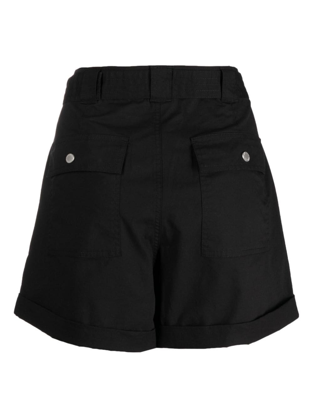 DKNY belted cotton mini shorts - Zwart
