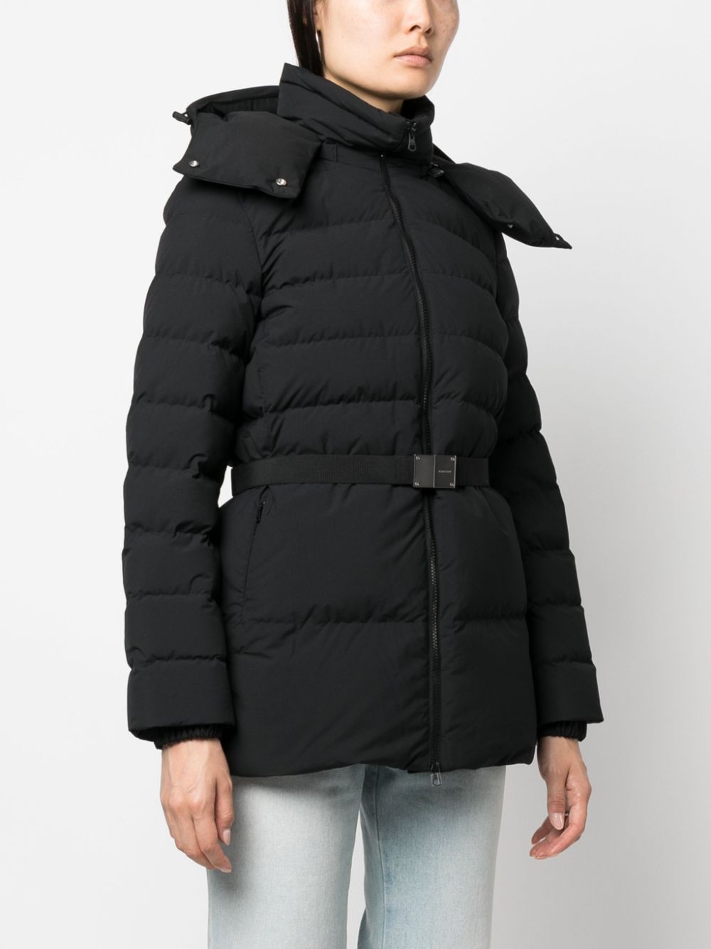 Burberry belted hooded padded jacket Women