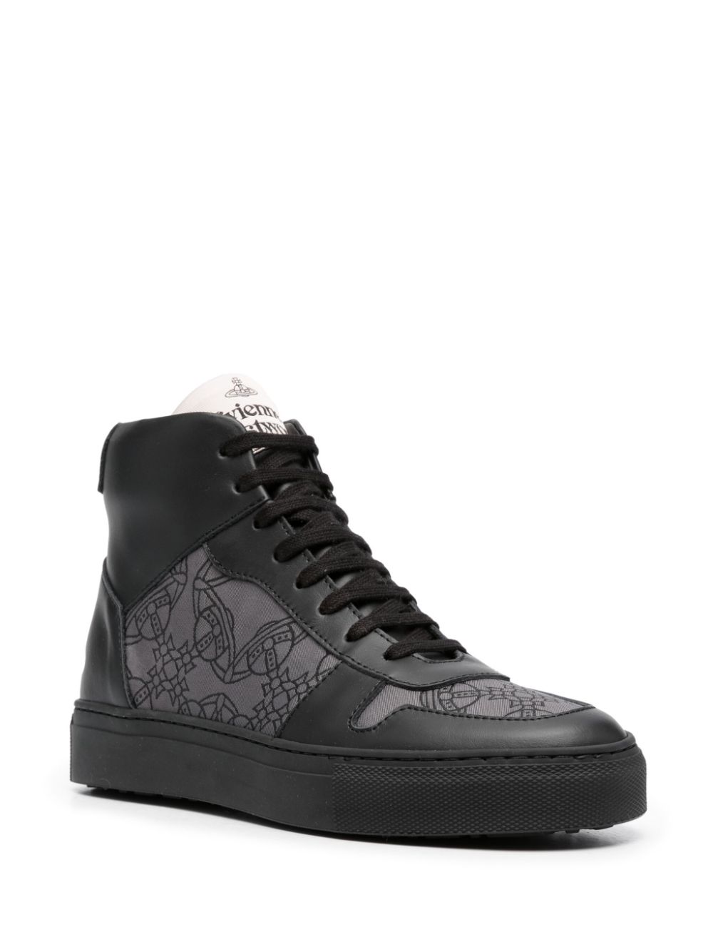 Vivienne Westwood Orb-print high-top sneakers - Zwart