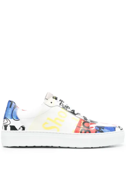 Vivienne Westwood mix-print leather sneakers