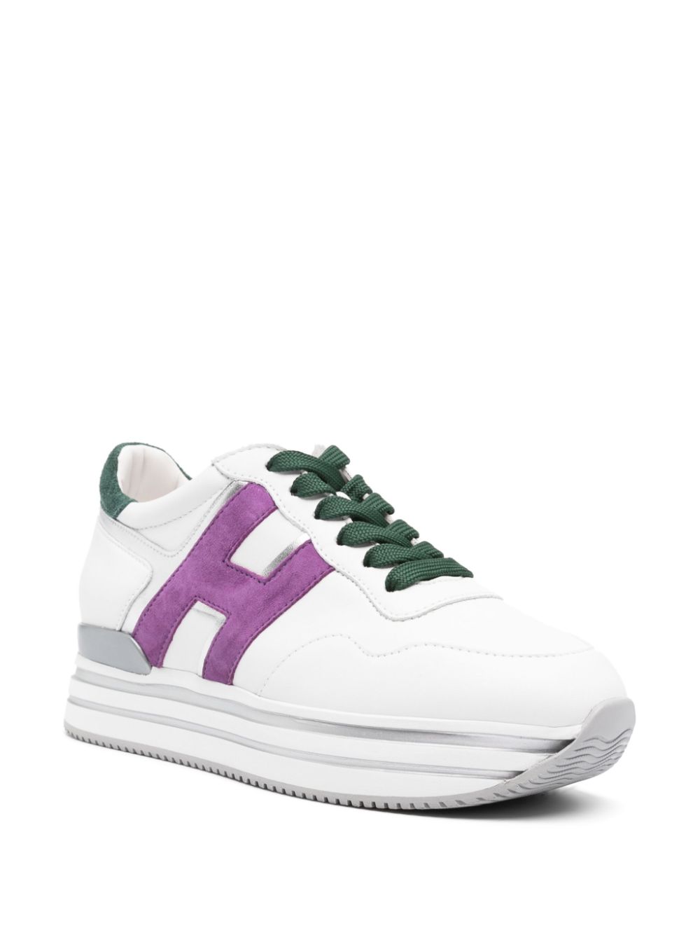 Hogan H222 sneakers met logopatch - Wit