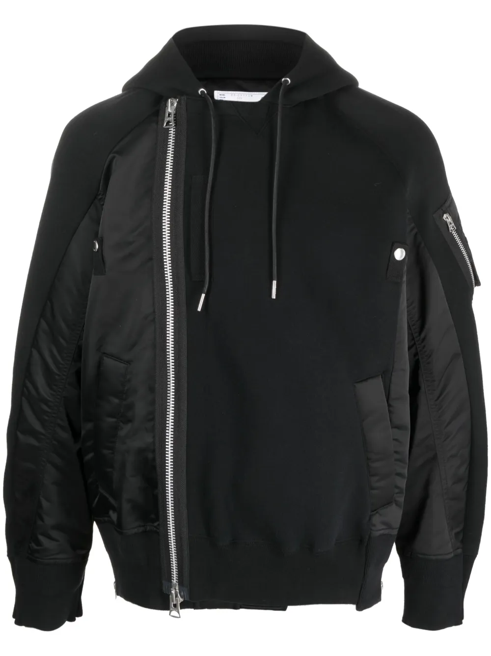 sacai hoodie Sponge | negro | Image 1