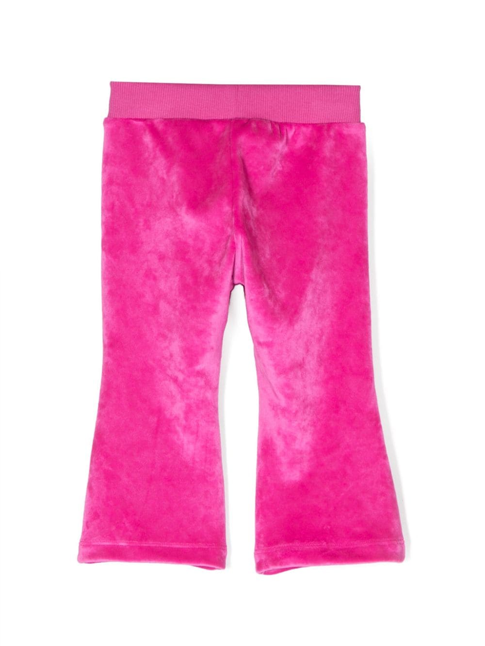 Shop Versace Logo-embroidered Velvet Leggings In Pink