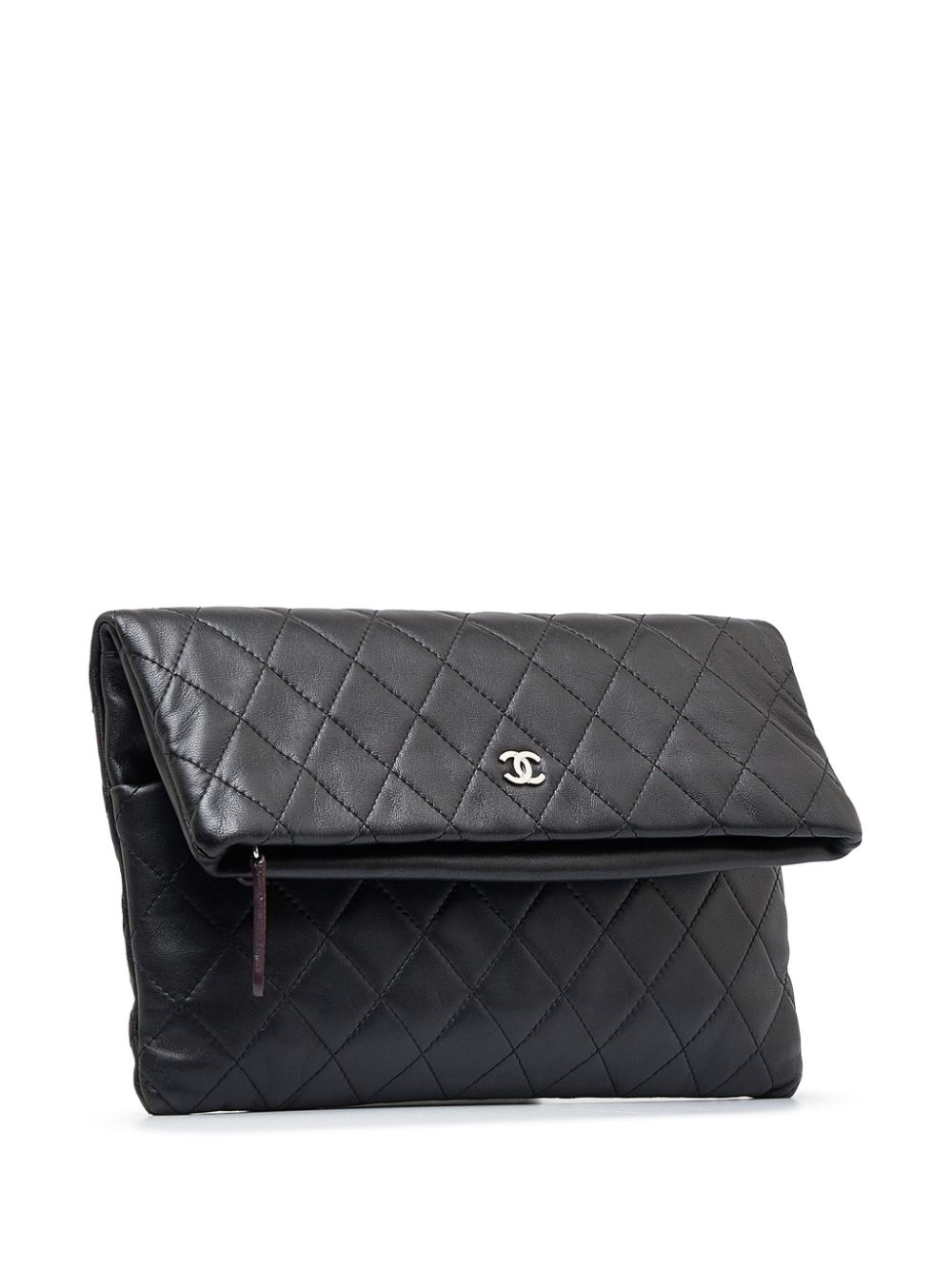 CHANEL Pre-Owned 2014 CC diamond-quilted Clutch Bag - Farfetch