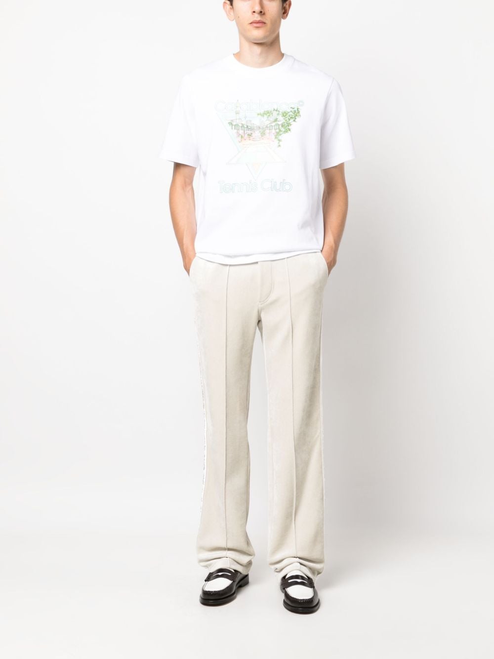 Casablanca Tennis Club Icon cotton T-shirt - Wit