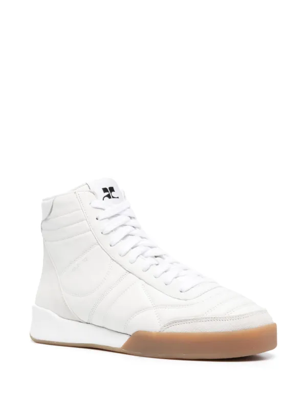 【courreges】CLUB 02 LEATHER SNEAKERS Courrèges Club02 lace-up Leather Sneakers | White | FARFETCH OM