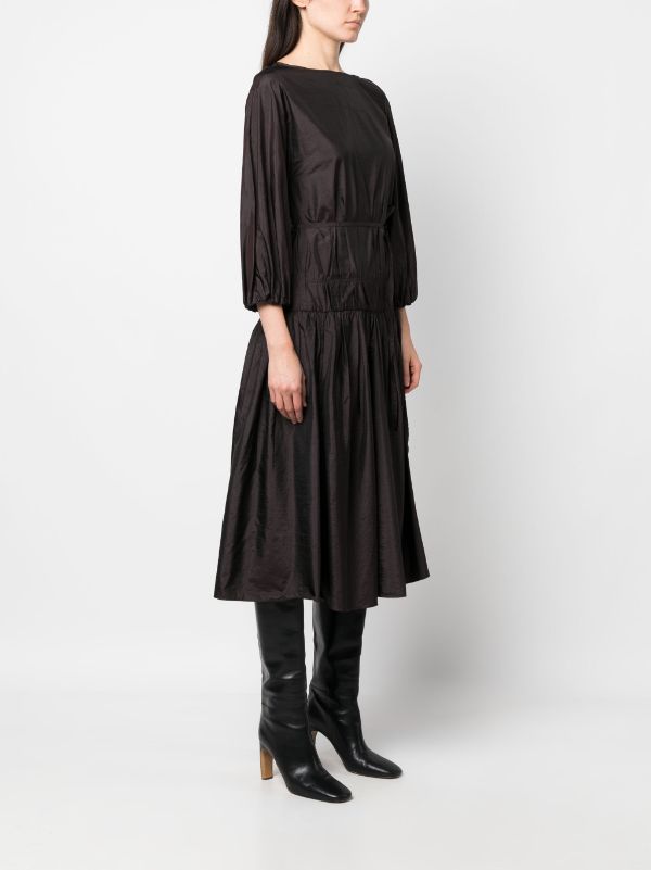 Jil Sander boat-neck Tiered Midi Dress - Farfetch