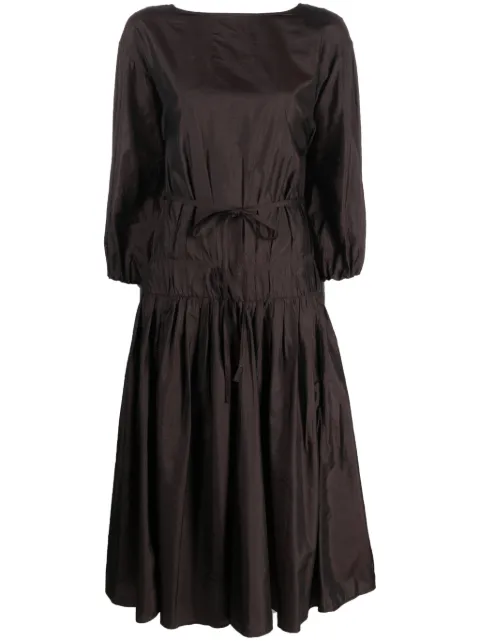 Jil Sander vestido midi con cuello barco