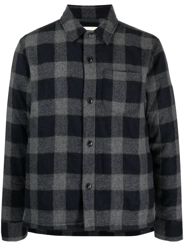 Officine Generale チェック ウールジャケット | ブルー | FARFETCH JP