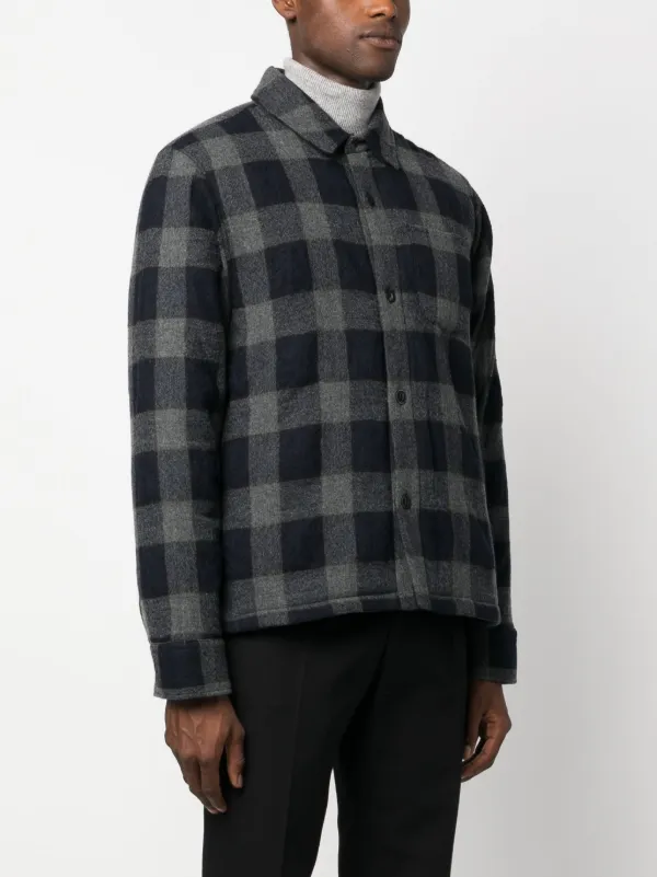 Officine Generale チェック ウールジャケット | ブルー | FARFETCH JP