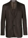 Corneliani check-pattern cashmere blazer - Brown
