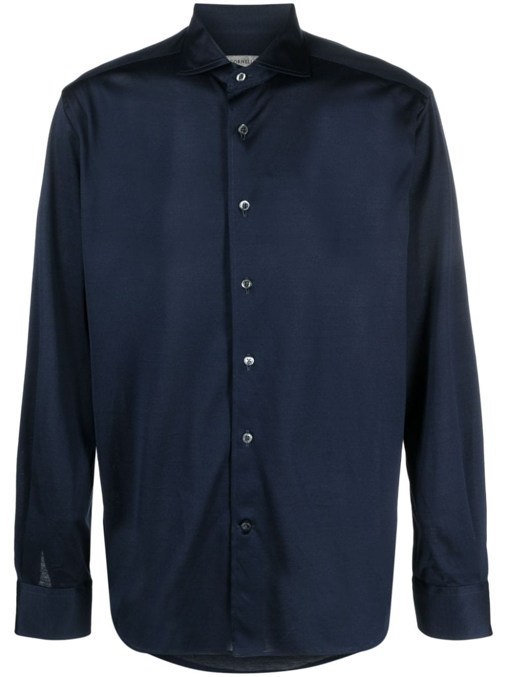 Corneliani Classic-collar Cotton Shirt In Blue
