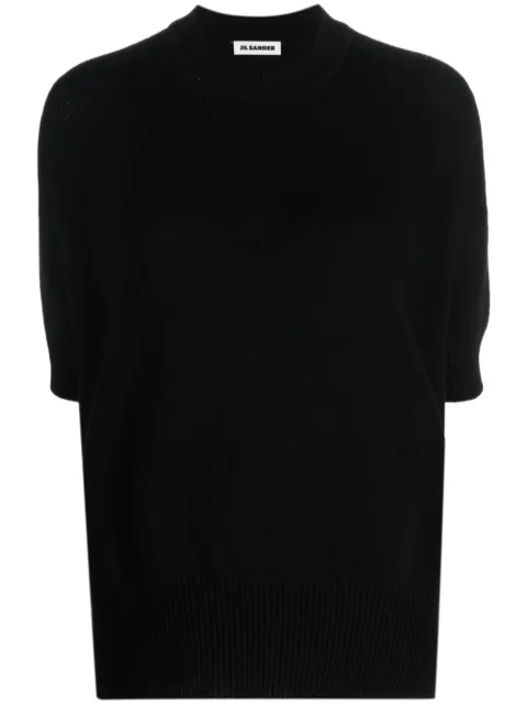 Jil Sander ribbed cashmere knitted top