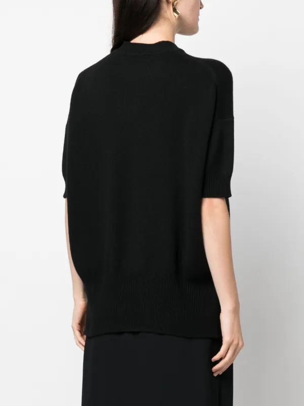 Jil Sander リブニット カシミアトップ | ブラック | FARFETCH JP