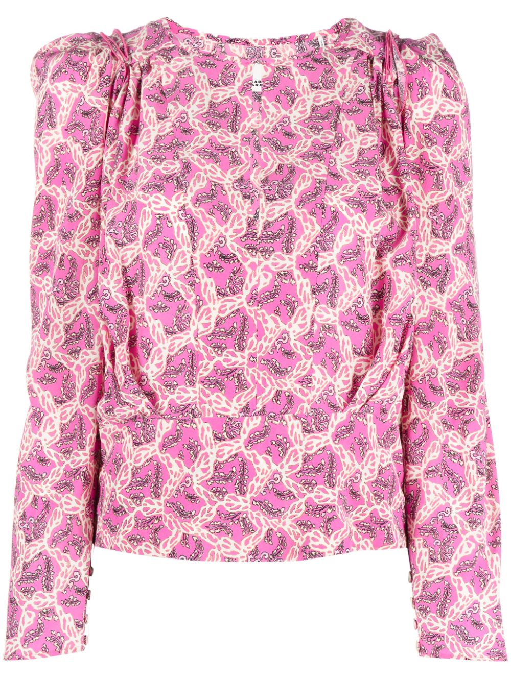 ISABEL MARANT graphic-print silk blend blouse Women