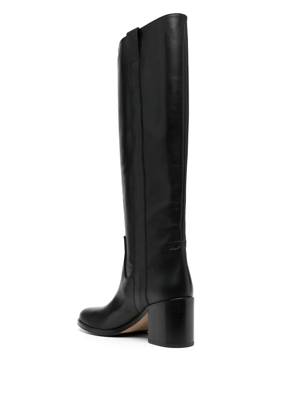  Via Roma 15 Venice Leather Knee-high Boots - Black 