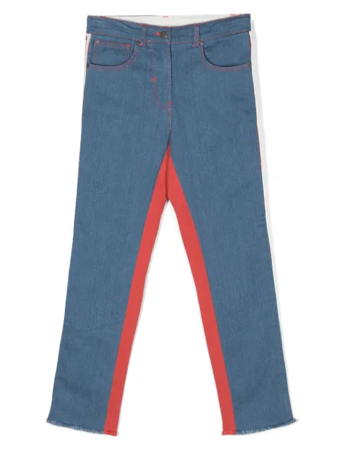 Stella McCartney Kids straight-leg colour-block jeans