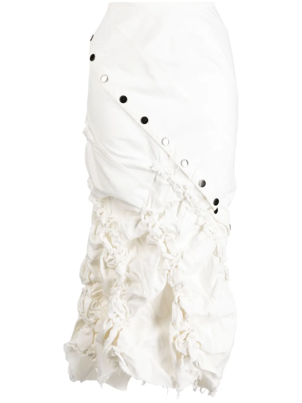 PONDER.ER jupe froncée à taille haute | blanc | Image 1