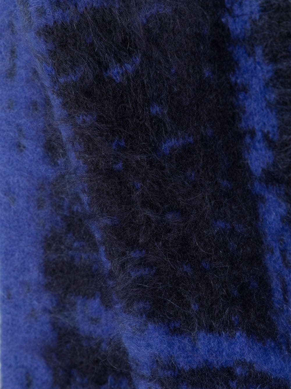 Shop Misbhv Intarsia-knit Logo Textured Scarf In Blue