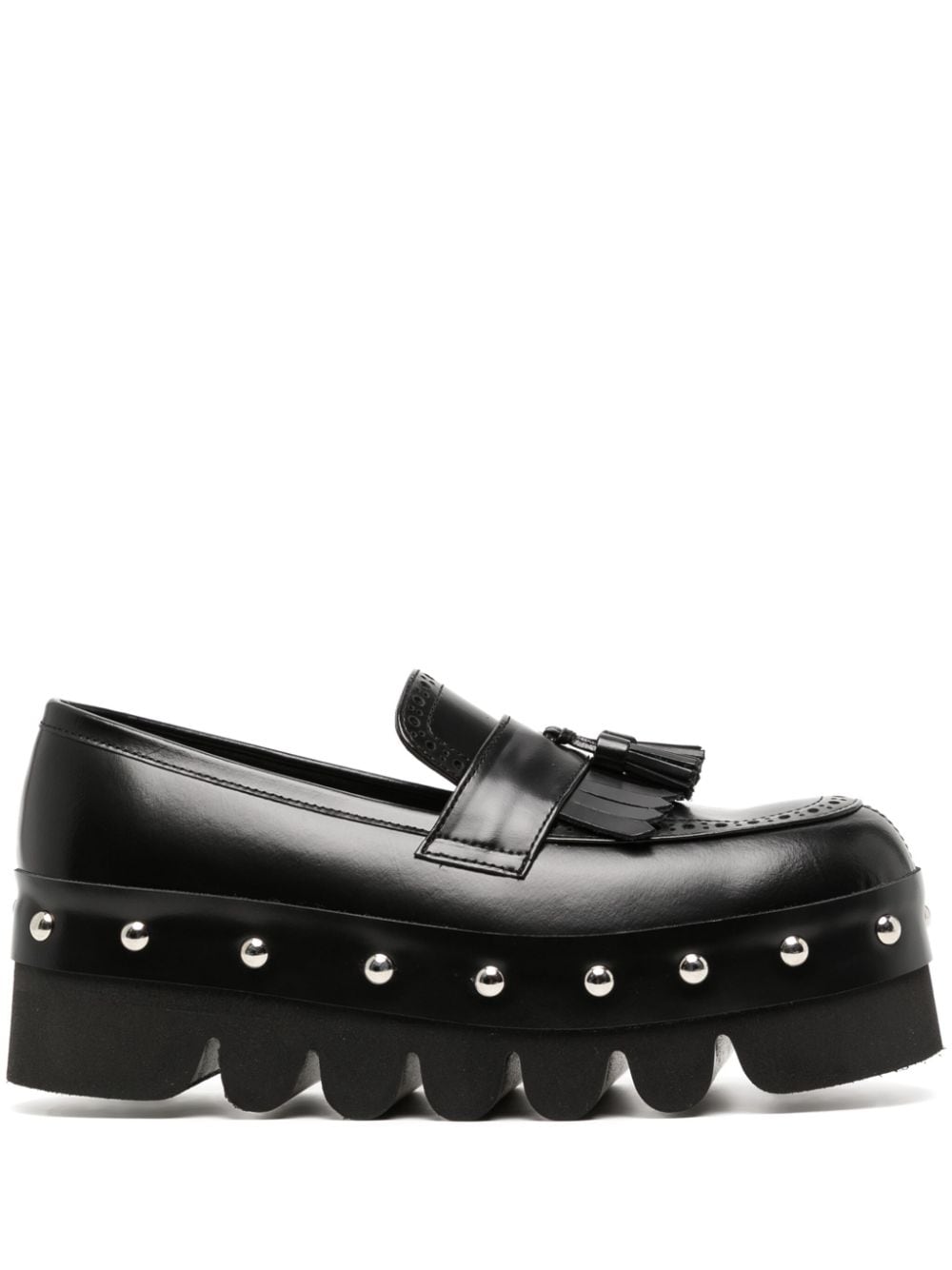 Comme Des Garçons Tao Stud-embellished Leather Loafer Shoes In Black