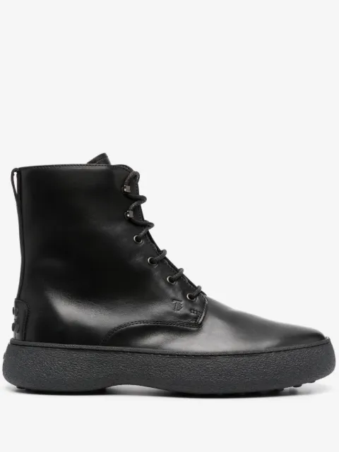 Tod's Montone lace-up leather boots