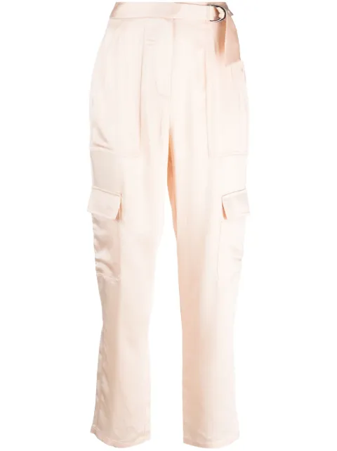 Simkhai satin-finish cropped trousers