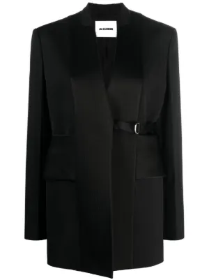 【送料&関税込】Jil Sander Tailored Double-breasted Balzer Jil Sander double-breasted Tailored Blazer | Black | FARFETCH