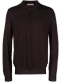 Corneliani fine-knit virgin wool polo shirt - Red
