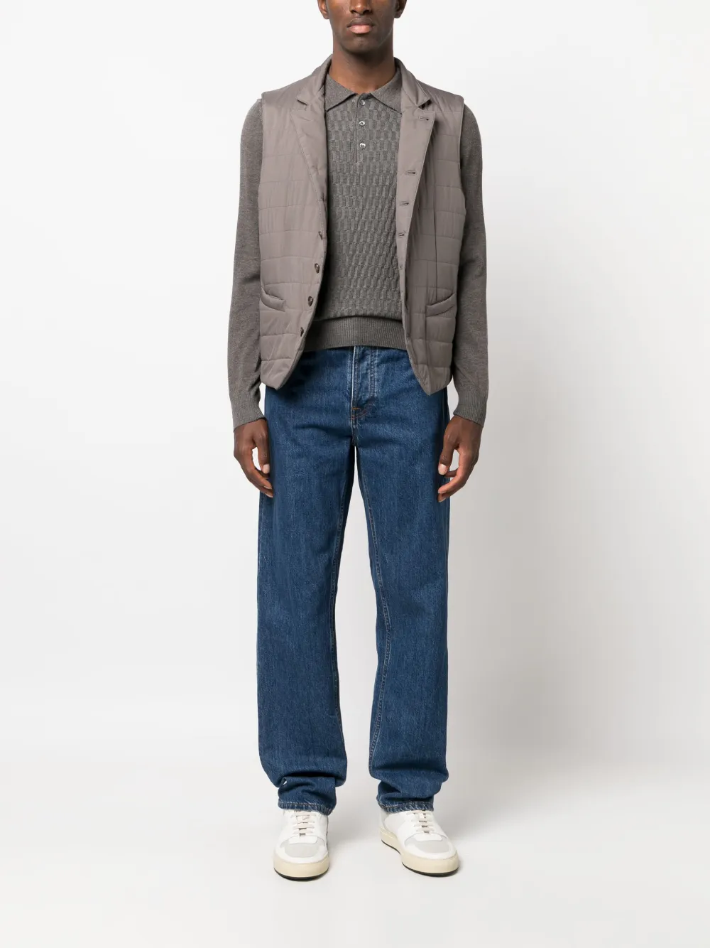 Corneliani Button-up bodywarmer - Grijs