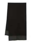 Corneliani logo-jacquard two-tone scarf - Brown