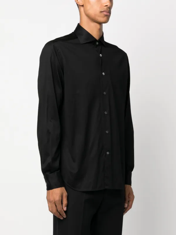 Corneliani Chemise En Coton Noir FARFETCH CM